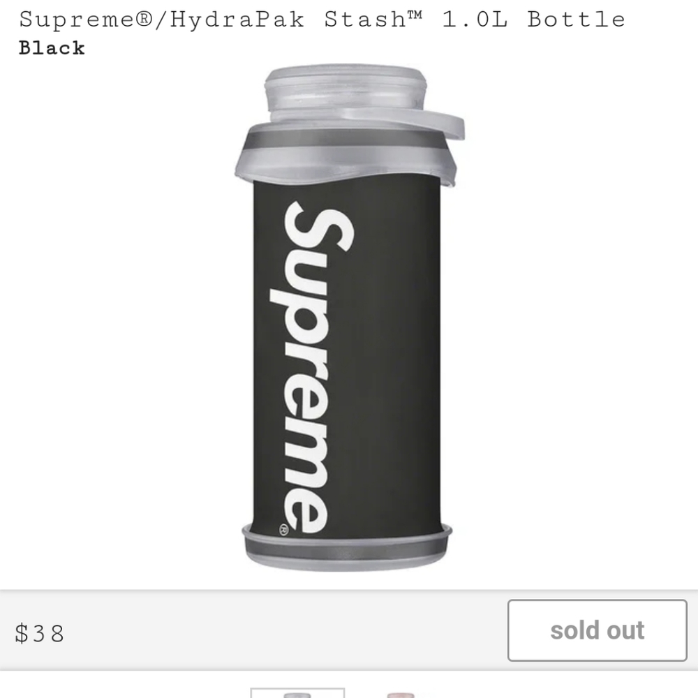 Supreme FW20 HydraPak Stash Bottle - Black CONFIRM